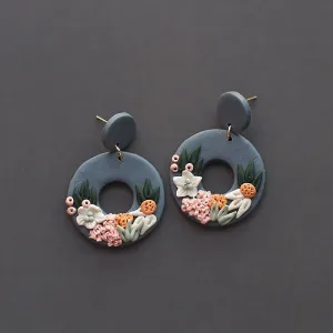 Handmade Floral Polymer Clay Earring Collection