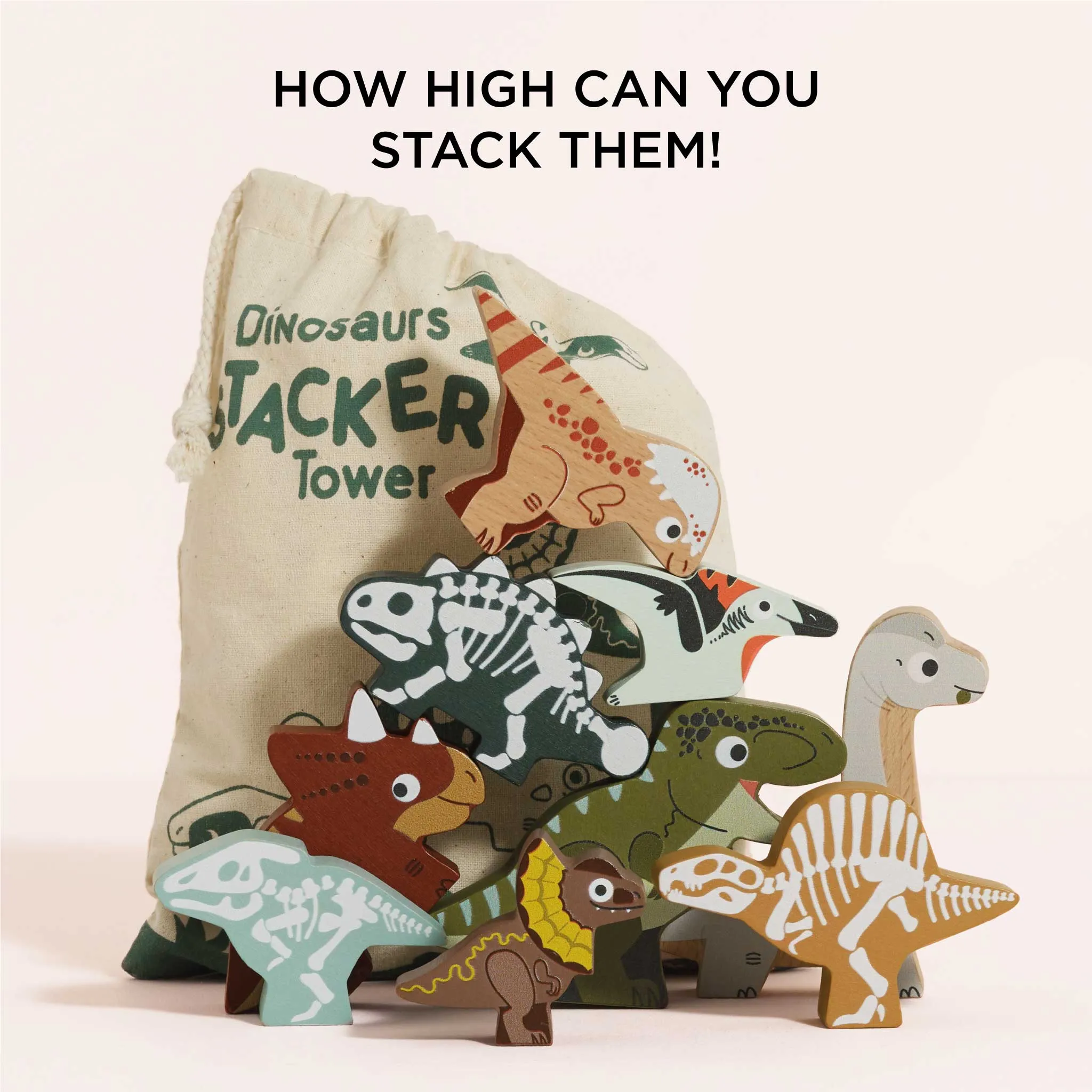 Jurassic Stacking Dinosaurs & Bag