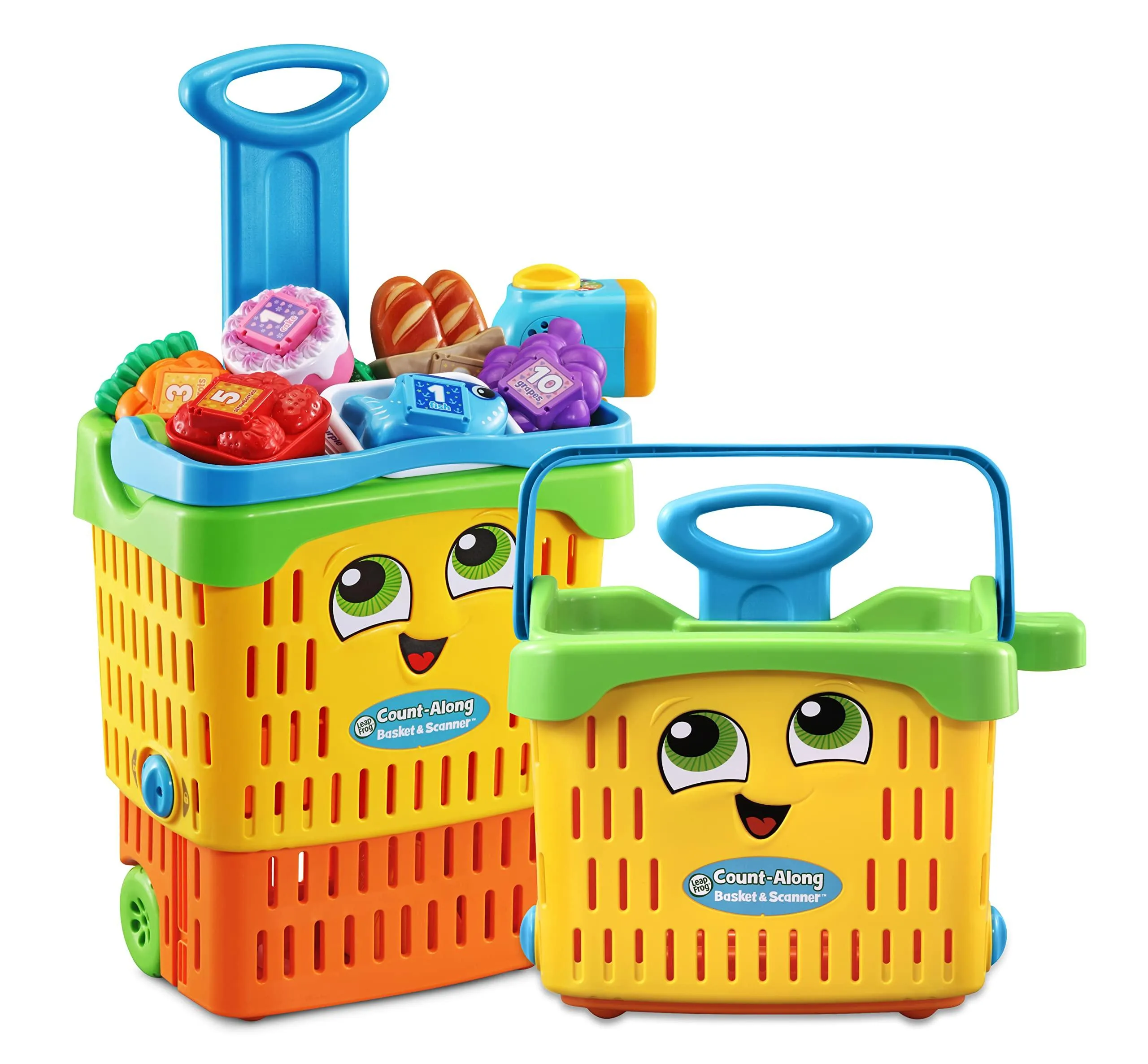 LeapFrog Count-Along Basket & Scanner, Roleplay Toy for Children, Interactive Learning Toy for Pretend Play, Play Set with Food, Shapes and Colours, Imaginative Play for Kids Aged 2 Years  