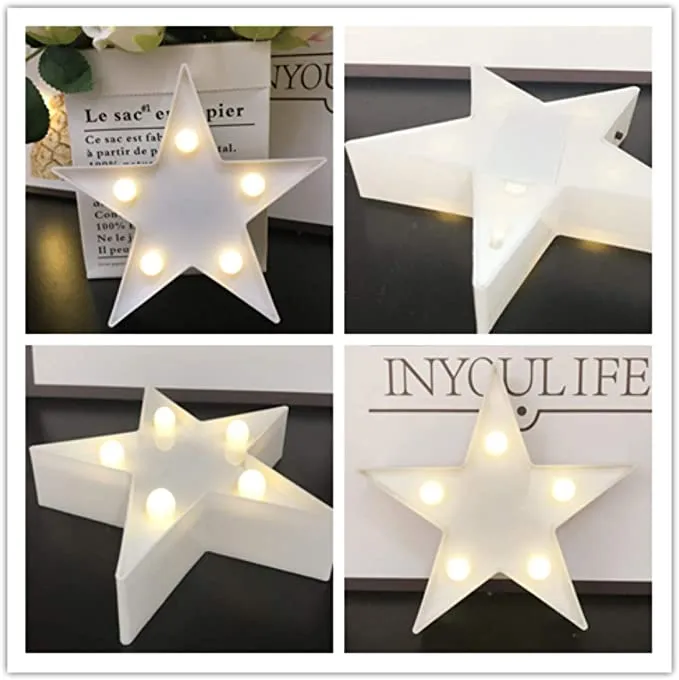 LED Plastic Star Shaped Light for Decor