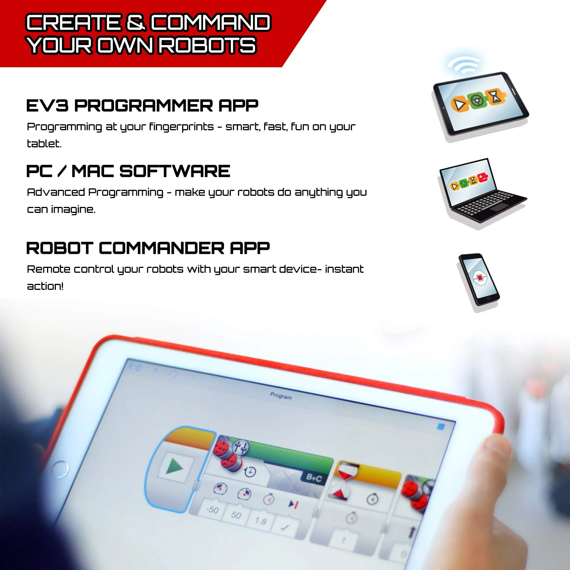 LEGO 31313 Mindstorms EV3 Robotics Kit, 5 in 1 App Controlled Model with Programmable Interactive Toy Robot, RC, Servo Motor and Bluetooth Hub, Coding Skills Boost Set for Kids