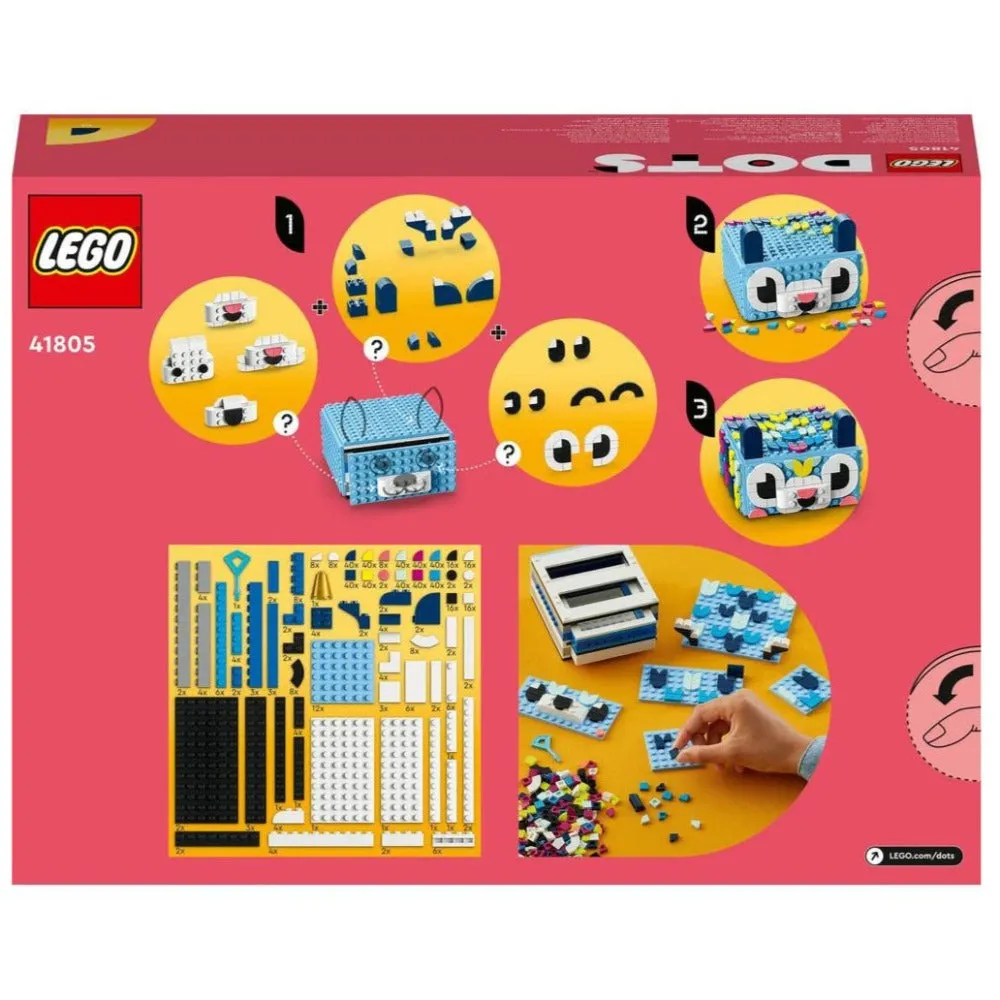 Lego DOTS Creative Animal Drawer Building Block Kit (41805) - 643 Pieces