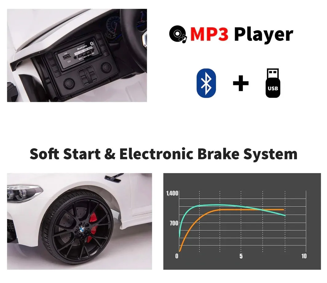 Licensed 2025 BMW M5 Ride-On | 12V 14AH | Leather Seat | Rubber Tires | Upgraded | 1 Seater | 4 Colours | Remote