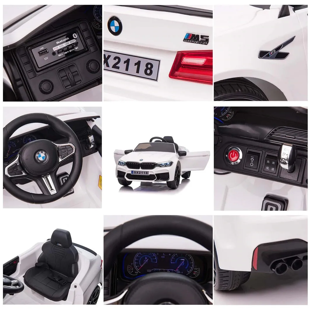 Licensed 2025 BMW M5 Ride-On | 12V 14AH | Leather Seat | Rubber Tires | Upgraded | 1 Seater | 4 Colours | Remote