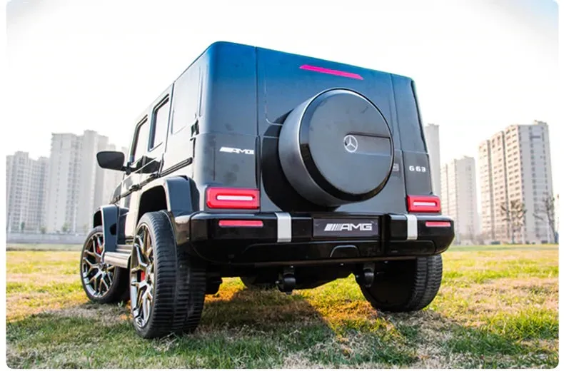 Licensed 2025 Mercedes GWagon G63 Black Or Red Upgraded | 2 Seater | 24V | 4x4 Kids Ride-On | Leather Seats | Rubber Tires | Remote