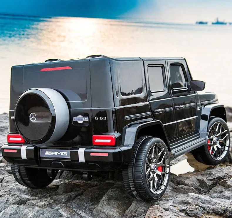 Licensed 2025 Mercedes GWagon G63 Black Or Red Upgraded | 2 Seater | 24V | 4x4 Kids Ride-On | Leather Seats | Rubber Tires | Remote