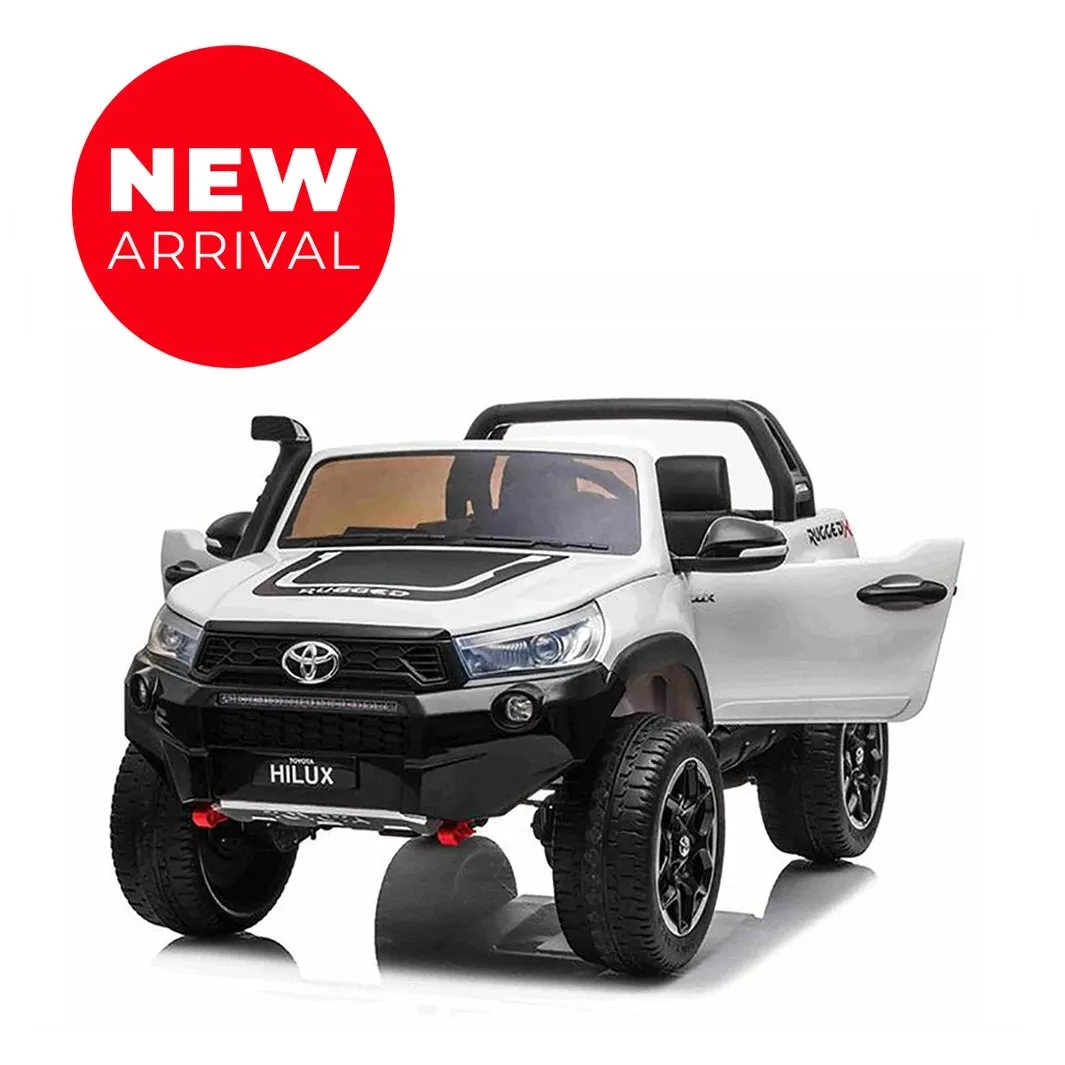 Licensed 2025 Toyota HiLux Ride On Car | 24V | 2 Seater | Upgraded | Leather Seats | Rubber Tires | Remote