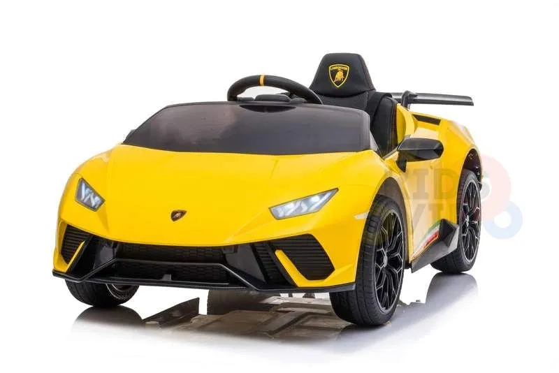 Licensed 2025 Upgraded Lamborghini Huracan 12V Ride-On | Leather Seat | Rubber Tires | 1 Seater | Remote