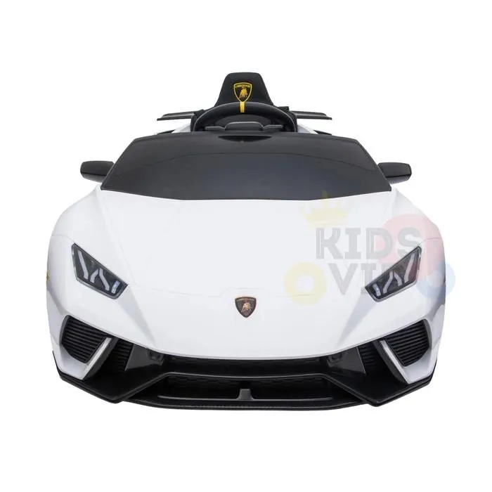 Licensed 2025 Upgraded Lamborghini Huracan 12V Ride-On | Leather Seat | Rubber Tires | 1 Seater | Remote