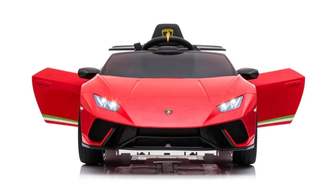 Licensed 2025 Upgraded Lamborghini Huracan 12V Ride-On | Leather Seat | Rubber Tires | 1 Seater | Remote