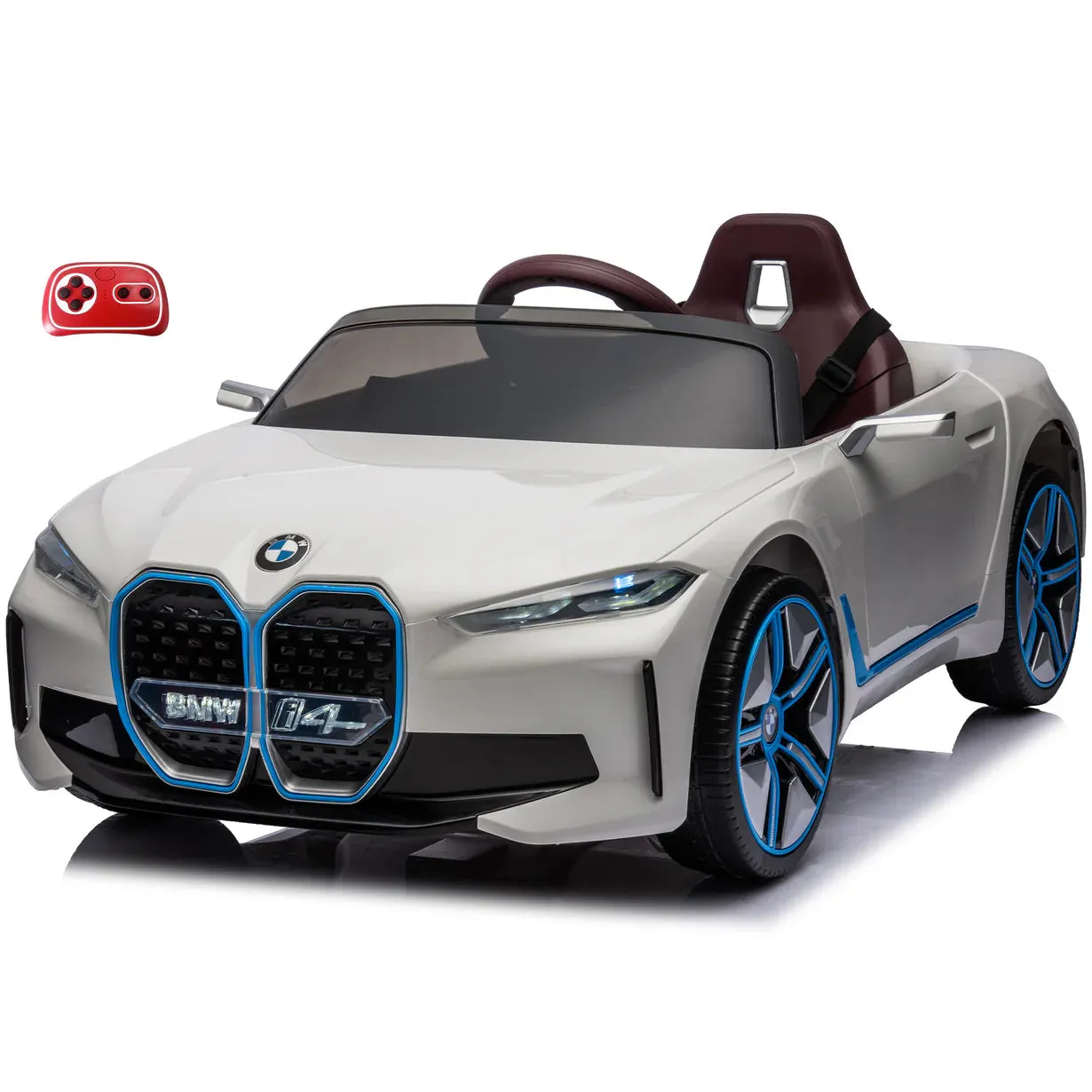 Licensed Upgraded 2025 BMW i4 Kids Ride On Car 1 Seater 12V | MP3 | Ages 3-8 | Remote