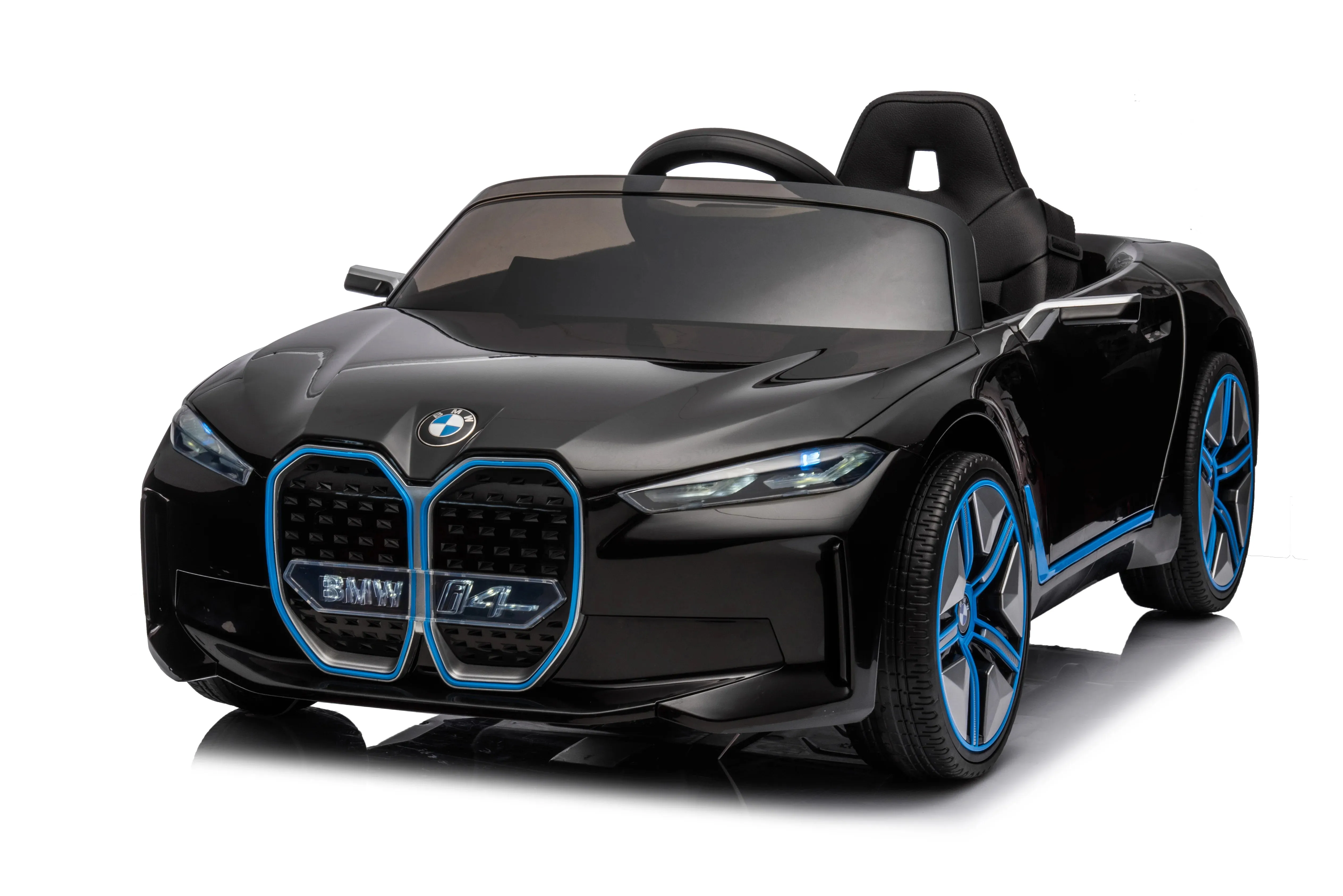 Licensed Upgraded 2025 BMW i4 Kids Ride On Car 1 Seater 12V | MP3 | Ages 3-8 | Remote