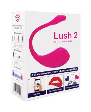 Lovense Lush 2.0 Sound Activated Vibrator - Pink