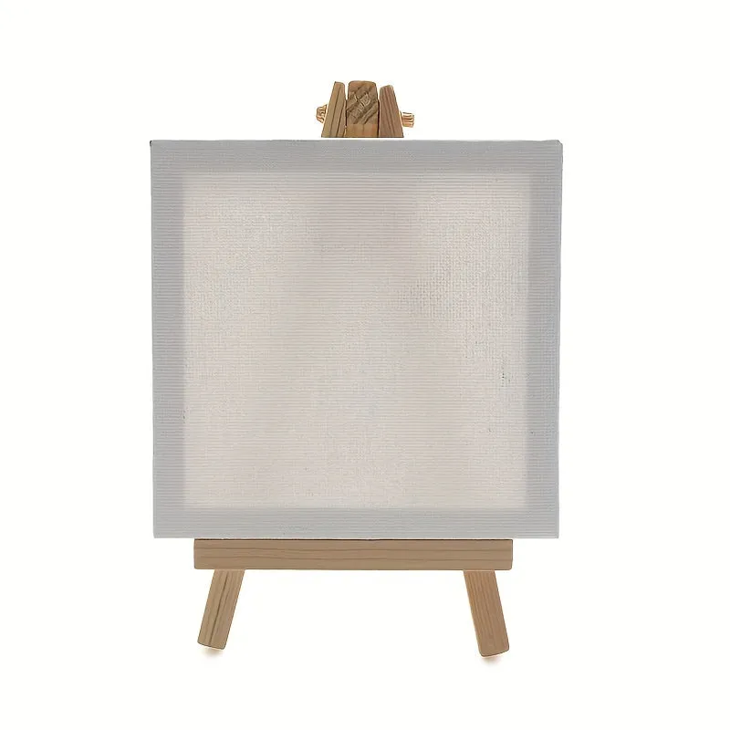 Mini Canvas and Easel Set for Kids Art Projects