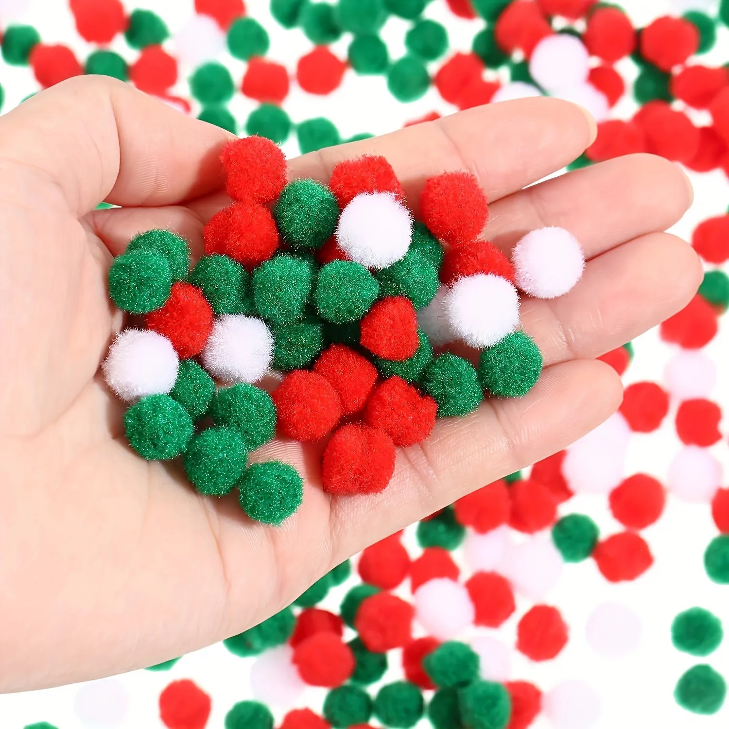 Mini Christmas Pom Pom Crafting Kit  400200100pcs Available