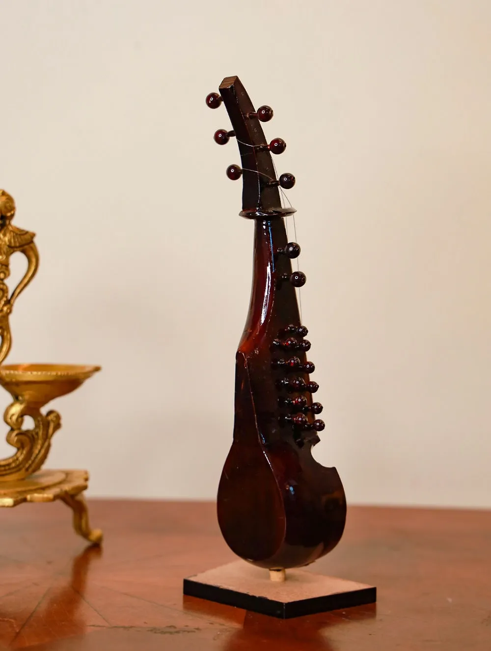 Miniature Wooden Musical Instrument - The Sarod