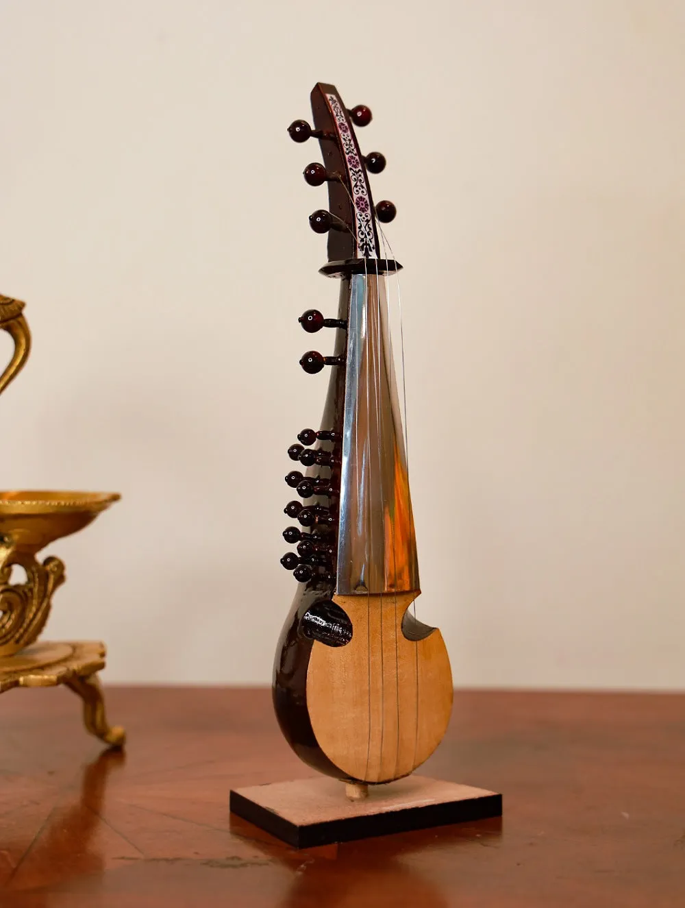 Miniature Wooden Musical Instrument - The Sarod