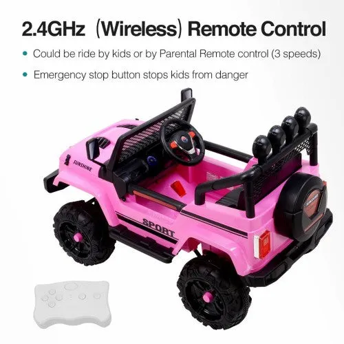 New 2025 | 12V Kids Ride On Cool Jeep Truck Upgraded with Wheels Suspension | Small 2 Seat | Remote | Up To 5-7 Kph