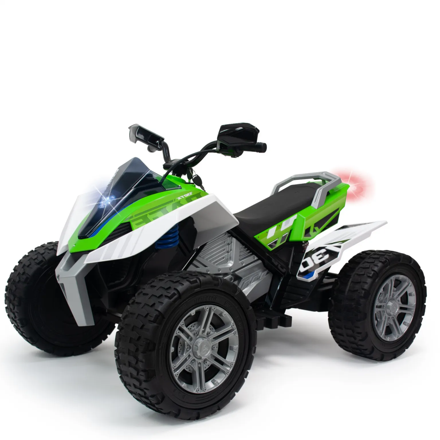 New 2025 Upgraded XXL Racing Edition 24V Kids Quad /ATV | Rubber Wheels/10kmh | Big 1 Seater | Ages 5 