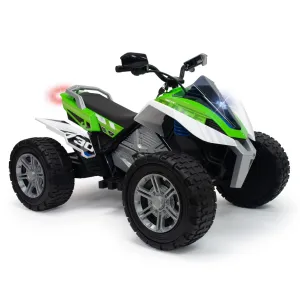 New 2025 Upgraded XXL Racing Edition 24V Kids Quad /ATV | Rubber Wheels/10kmh | Big 1 Seater | Ages 5 