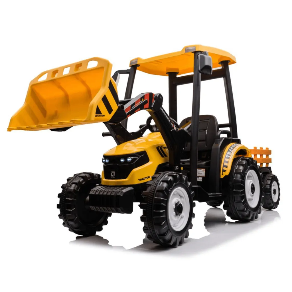 New 2025 XXL All Terrain Rhino 24V Upgraded Tractor Ride On | 1 Seater | Leather Seat | Heavy Duty Tires | Ages 3-9 | Remote