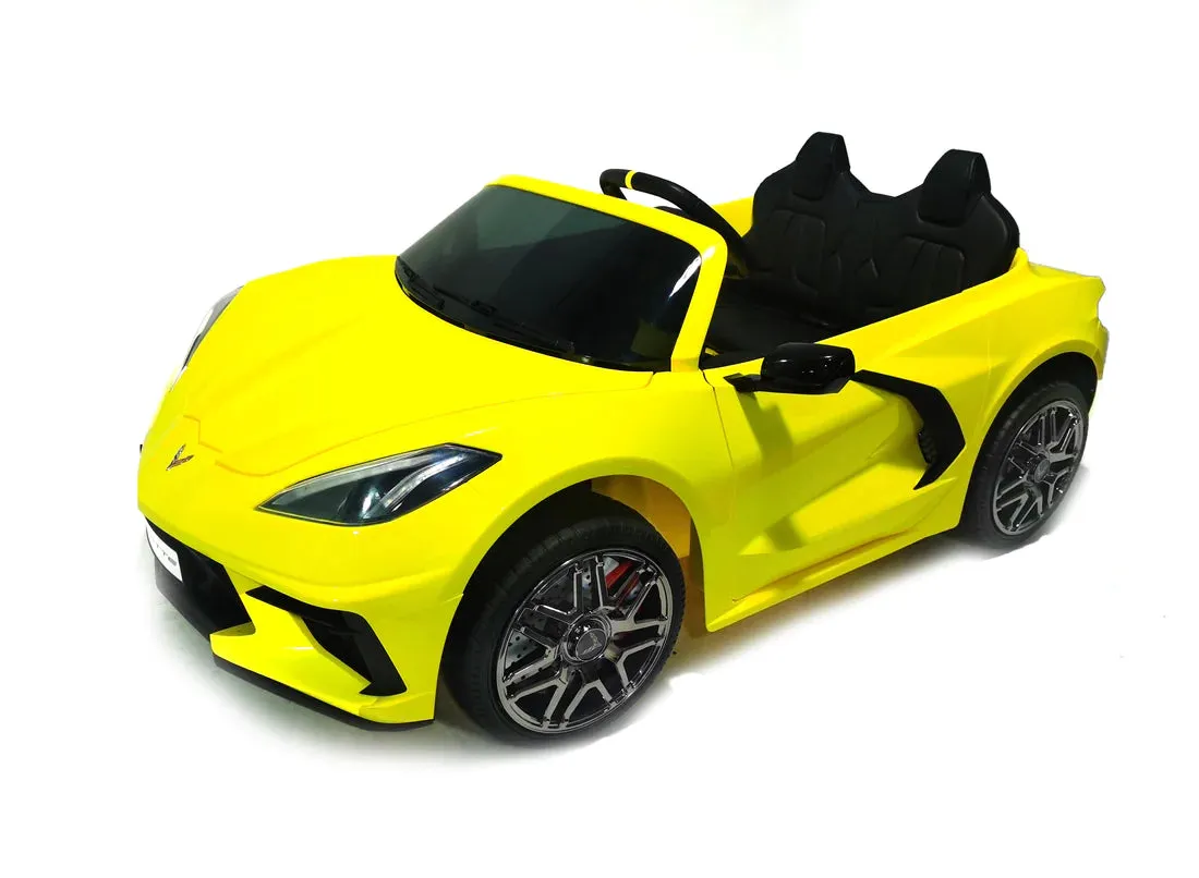 New Item | 2025 Licensed 24V Chevrolet Corvette C8 | 2 Seater Ride On Car | Leather Seat | Rubber Tires | Remote