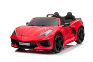 New Item | 2025 Licensed 24V Chevrolet Corvette C8 | 2 Seater Ride On Car | Leather Seat | Rubber Tires | Remote