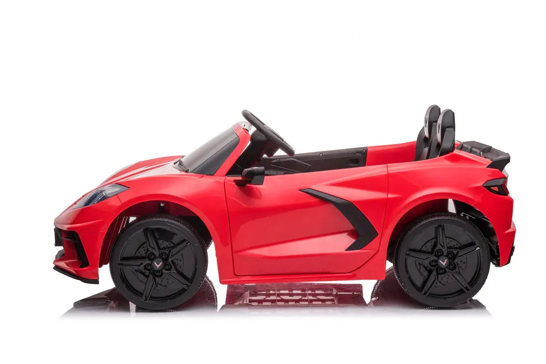 New Item | 2025 Licensed 24V Chevrolet Corvette C8 | 2 Seater Ride On Car | Leather Seat | Rubber Tires | Remote