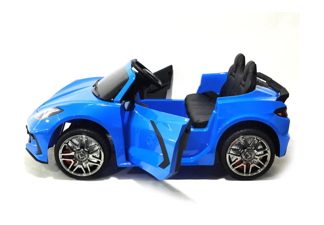 New Item | 2025 Licensed 24V Chevrolet Corvette C8 | 2 Seater Ride On Car | Leather Seat | Rubber Tires | Remote