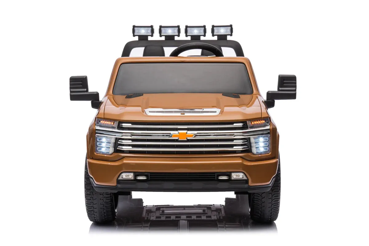 New Licensed 2025 Chevrolet Silverado Upgraded 24V 10AH | 2 Seater Ride On Truck | 4x4 | Leather Seats | Rubber Tires | 3 Colours | Remote | Pre Order