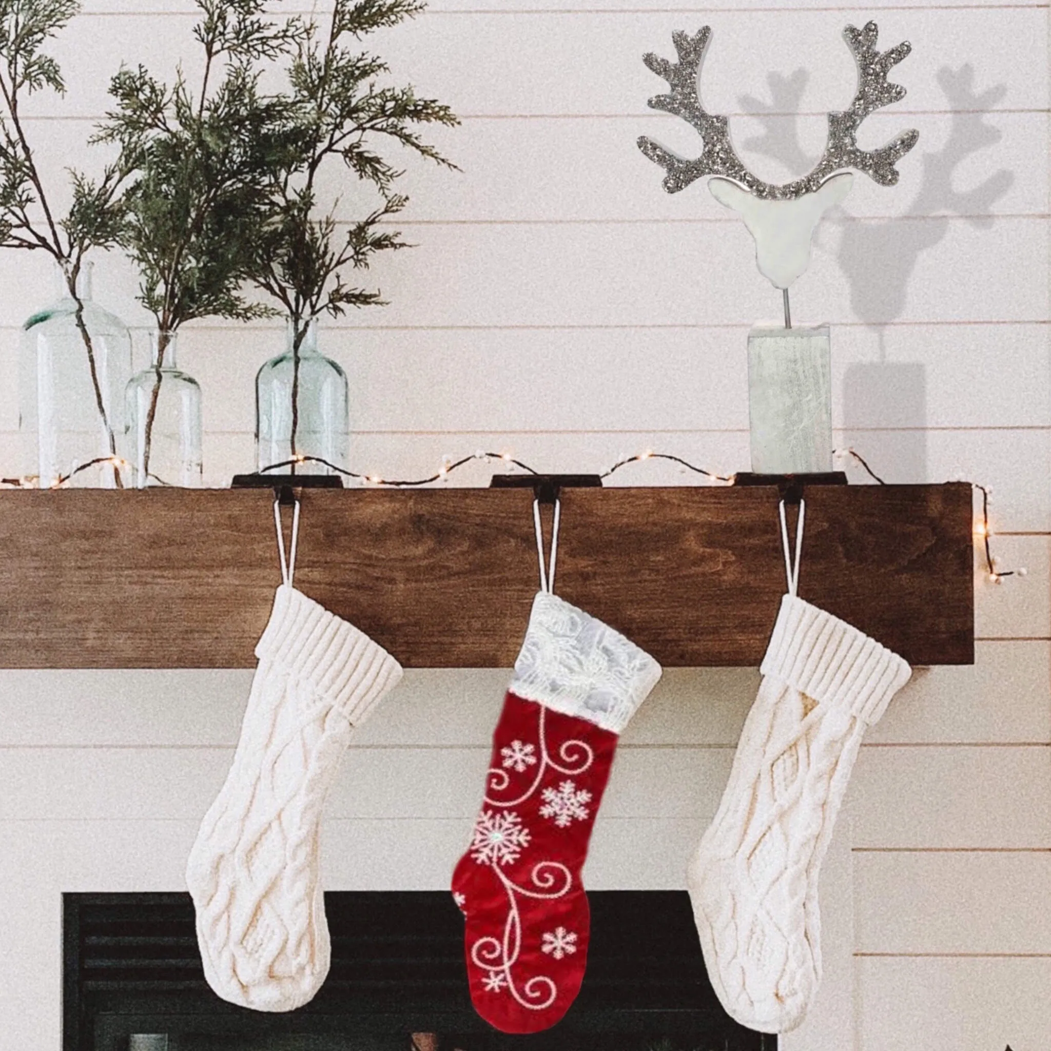 Oh Deer! Beaded Holiday | Winter Table Decor in Silver