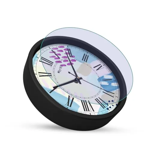 Olive Tree 8-Inch Plastic Analog Wall Clock/Table Clock - Modern Dial Latest Stylish Table Clock (Black Frame, Quartz Movement)-1003