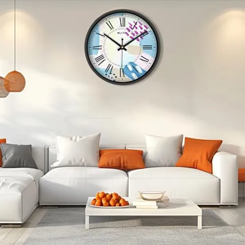 Olive Tree 8-Inch Plastic Analog Wall Clock/Table Clock - Modern Dial Latest Stylish Table Clock (Black Frame, Quartz Movement)-1003