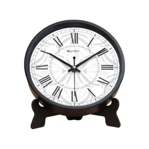 Olive Tree 8-Inch Plastic Analog Wall Clock/Table Clock - Modern Dial Latest Stylish Table Clock (Black Frame, Quartz Movement)-1009