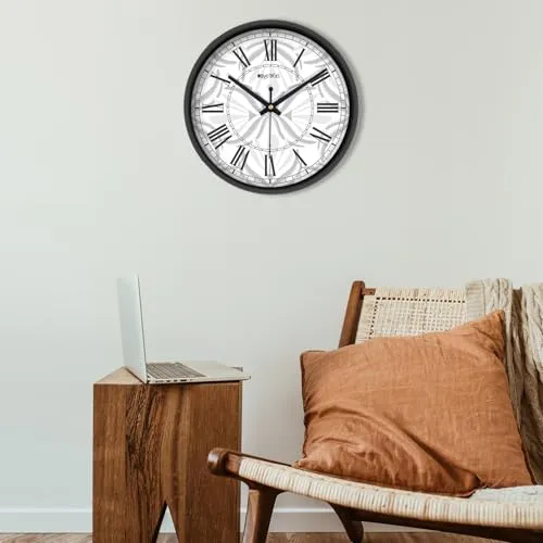 Olive Tree 8-Inch Plastic Analog Wall Clock/Table Clock - Modern Dial Latest Stylish Table Clock (Black Frame, Quartz Movement)-1009