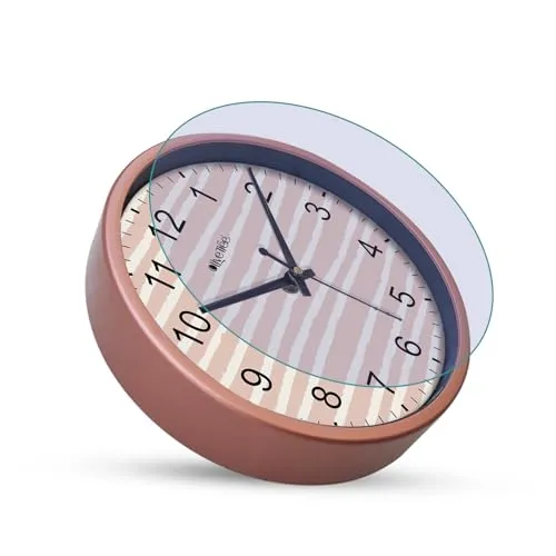 Olive Tree 8-Inch Plastic Analog Wall Clock/Table Clock - Modern Dial Latest Stylish Table Clock (Copper Frame, Quartz Movement)-1060