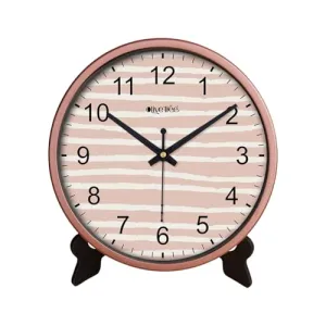 Olive Tree 8-Inch Plastic Analog Wall Clock/Table Clock - Modern Dial Latest Stylish Table Clock (Copper Frame, Quartz Movement)-1060