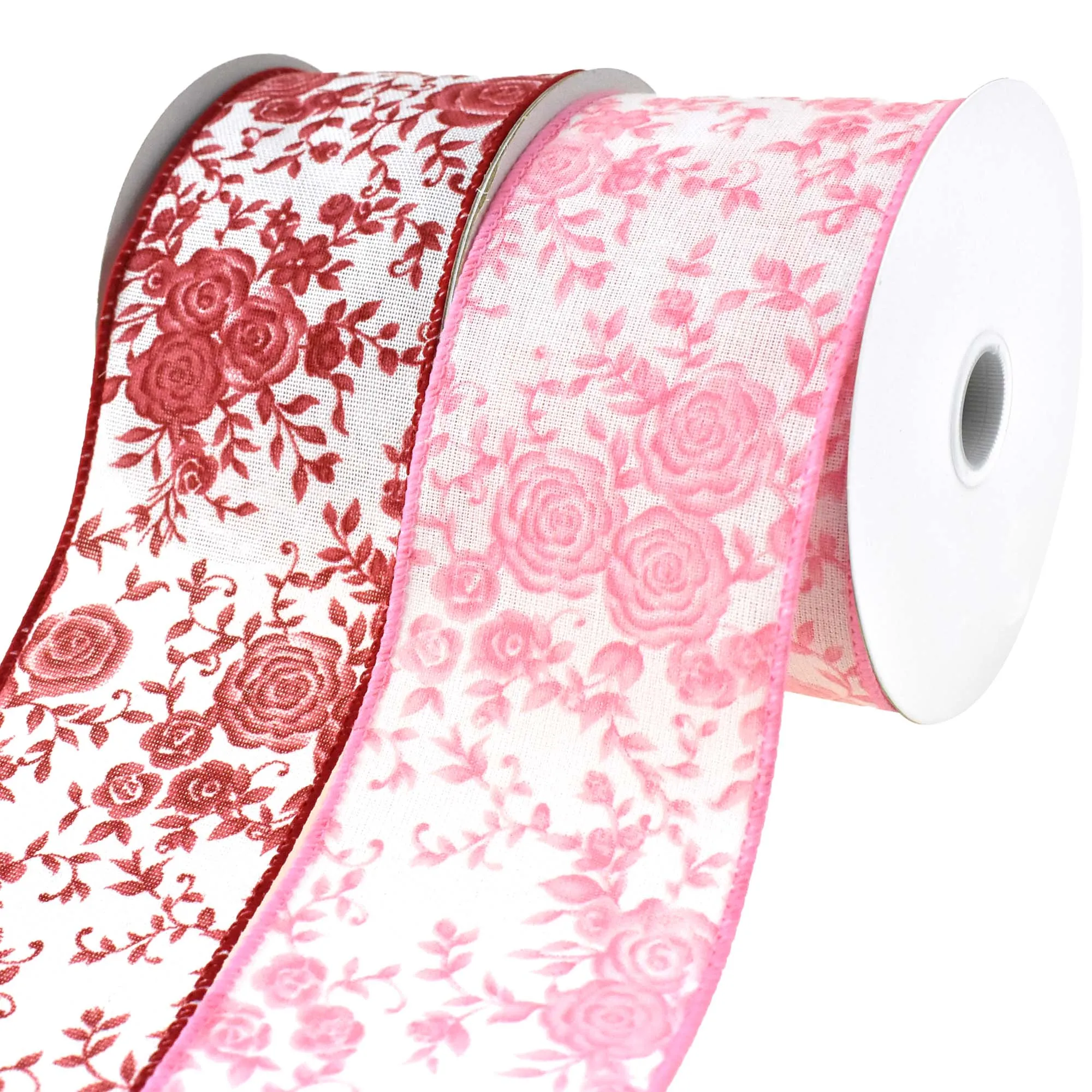 Ombre Elegant Roses Wired Ribbon, 2-1/2-Inch, 10-Yard