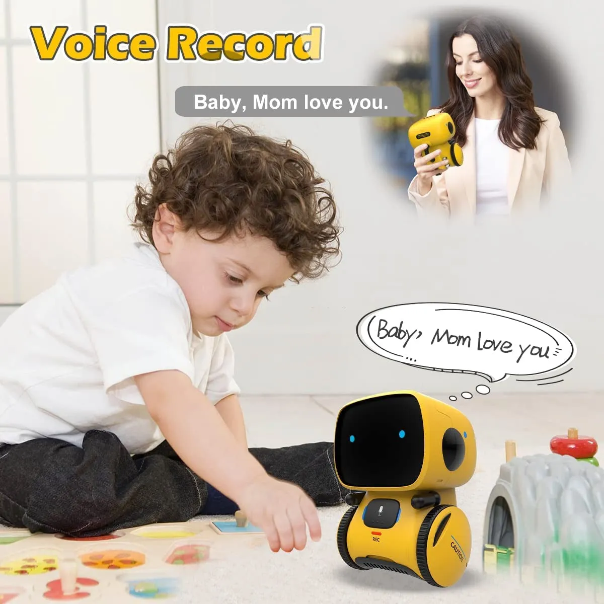 REMOKING Robot Toy for Kids,Stem Educational Robotics,Dance,Sing,Speak,Walk in Circle,Touch Sense,Voice Control, Your Children Fun Partners,Gift Toys for 3 4 5 6 7 Year Old Boys Girls (Yellow)