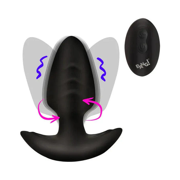 Rotating Vibrating Butt Plug w/ Remote Blk