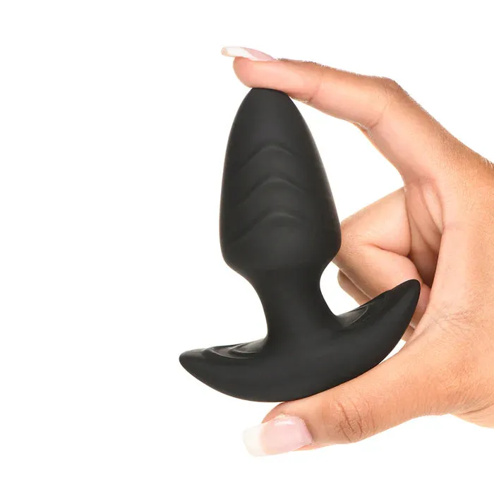 Rotating Vibrating Butt Plug w/ Remote Blk