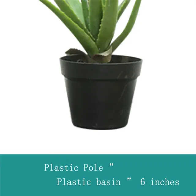 Small Faux Potted Succulent Plant Artificial Aloe Vera Plant For Home Garden Living Room Backyard Decor Yooly Plants - YL04467