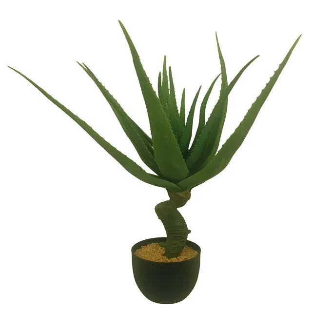 Small Faux Potted Succulent Plant Artificial Aloe Vera Plant For Home Garden Living Room Backyard Decor Yooly Plants - YL04467