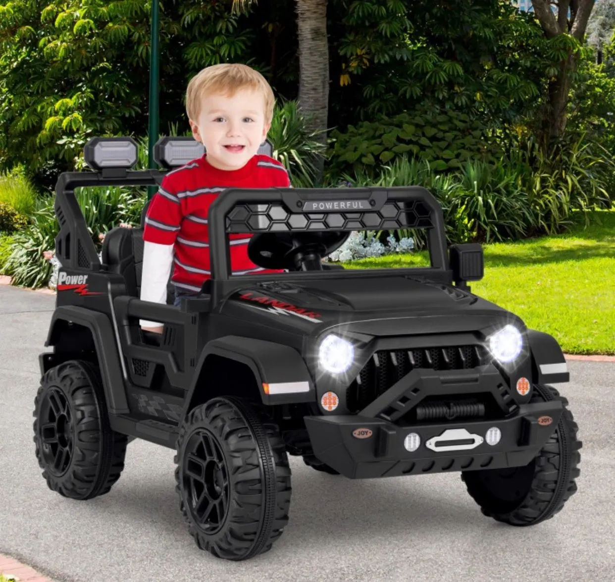 Super Cool 2025 Landar Power Jeep Style 12V | 1 Seater Kids Ride On Car | LED Lights | Music | Remote