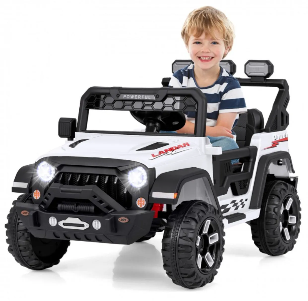 Super Cool 2025 Landar Power Jeep Style 12V | 1 Seater Kids Ride On Car | LED Lights | Music | Remote