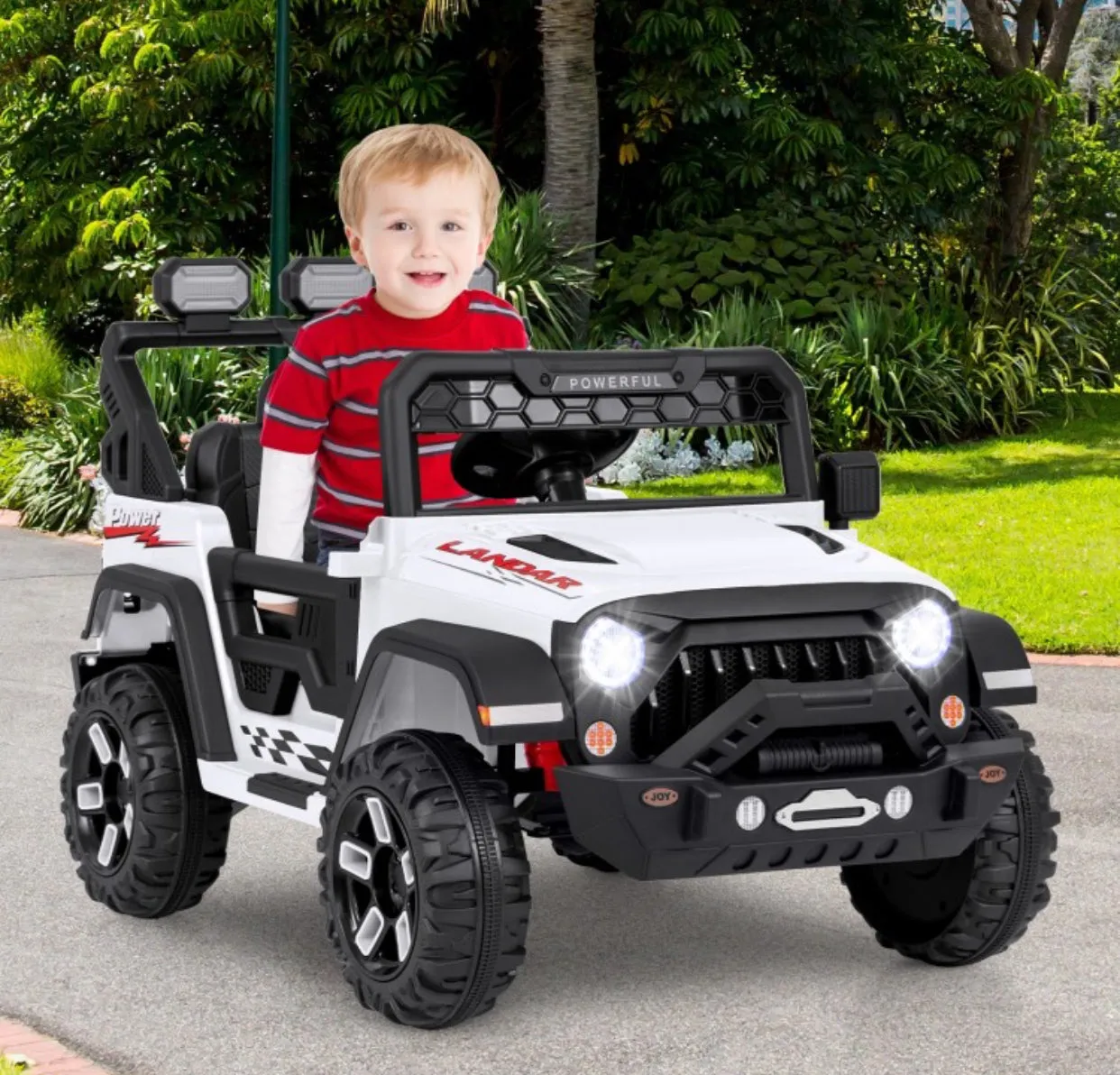 Super Cool 2025 Landar Power Jeep Style 12V | 1 Seater Kids Ride On Car | LED Lights | Music | Remote