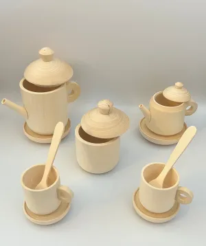 Unfinished Wooden Tea Party Set