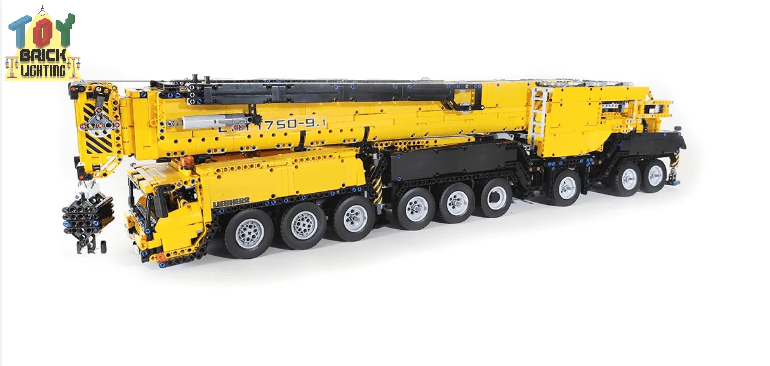 V2 Remote Controlled Liebherr LTM-1750 Mobile Crane w/ 1.8m Arm MOC Brick Set