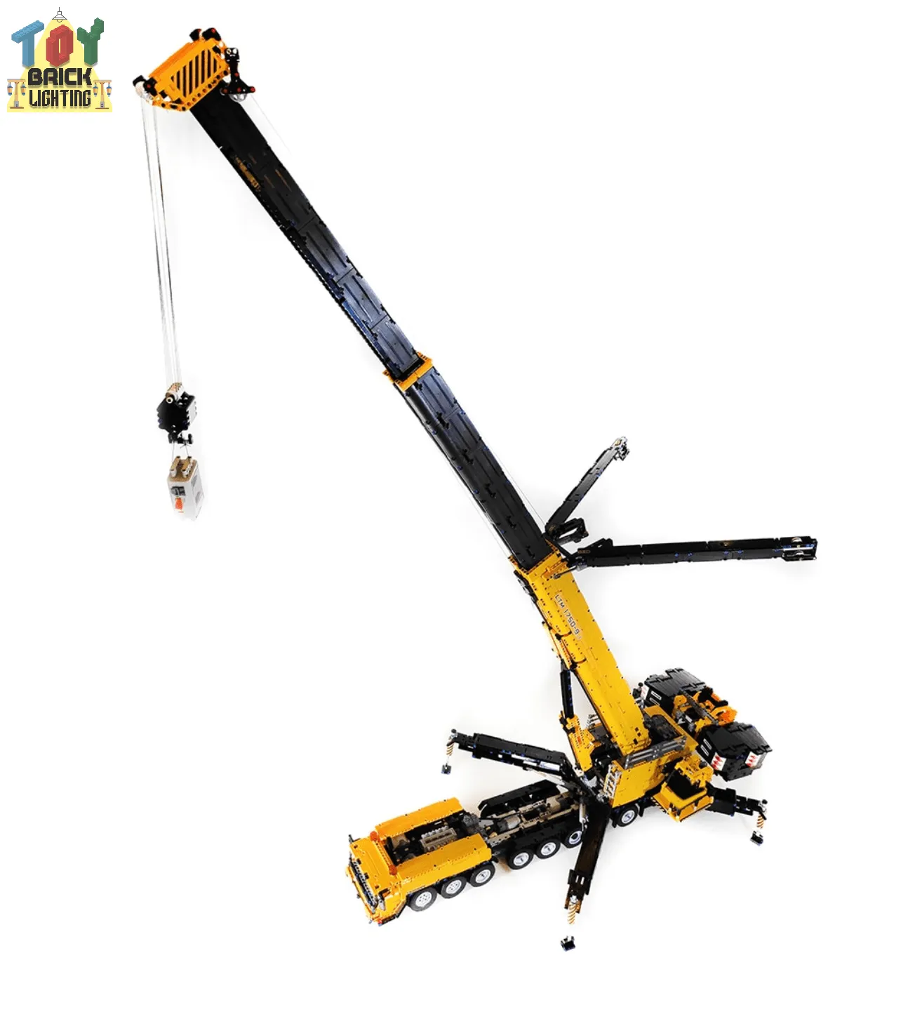 V2 Remote Controlled Liebherr LTM-1750 Mobile Crane w/ 1.8m Arm MOC Brick Set