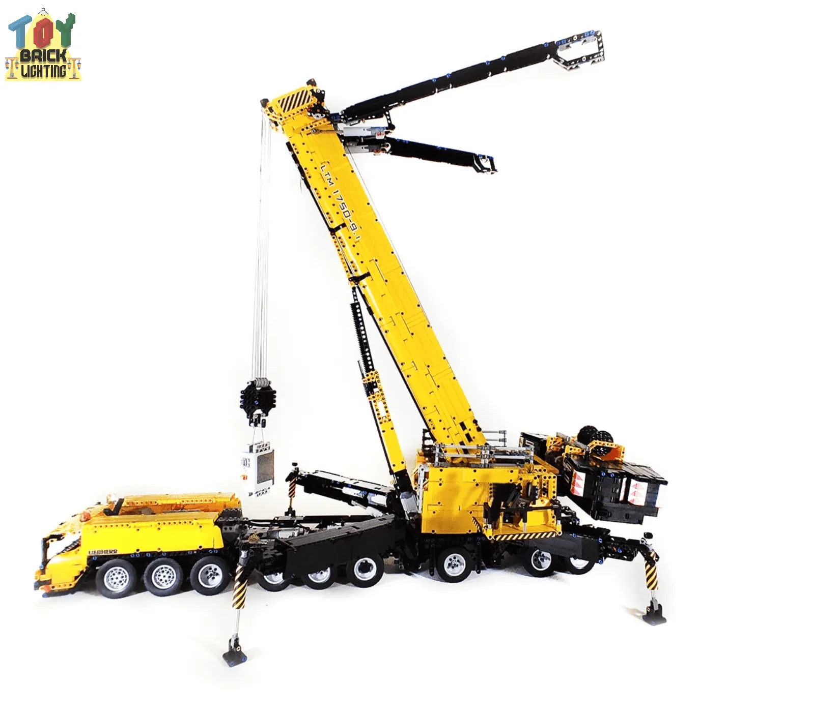 V2 Remote Controlled Liebherr LTM-1750 Mobile Crane w/ 1.8m Arm MOC Brick Set